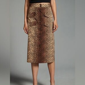 Anthropologie Leopard Print Skirt M